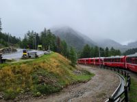Fahrt mit dem Bernina-Express (Morteratsch-Gletscher)