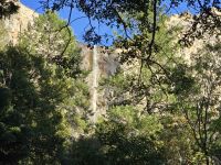 Brautschleier Wasserfall im Yosemite Nationalpark, führt aktuell sehr wenig Wasser