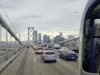 Überfahrt über die Bay Brigde von Oakland nach San Francisco
