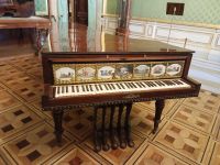 Das Vorzimmer der Königin Maria Christina - heute Musik Instrumente Ausstellung - Palacio Real - Madrid, Spanien 