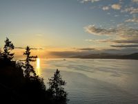 17. Tag – Stadtrundfahrt Vancouver – Sonnenuntergang über dem Burrard Inlet