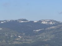 Blick in die schneebedeckten Berge