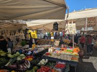 Hunderte teilweise exotische Händler auf dem Campo de' Fiori
