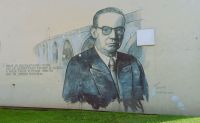 Visegrad, Wandbildnis vom großen Dichter Ivo Andric