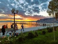 Romantisches Ohrid am Abend