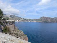 Blick von dem Burgberg auf die Lipari - Sizilien