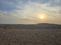 Sonnenuntergang in der Agafay Wüste