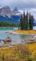 Spirit Island am Maligne Lake