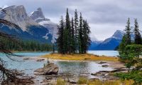 Spirit Island am Maligne Lake