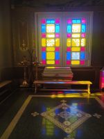 Marc Schagal-Fenster in der russisch-orthodoxen Kirche, Almaty