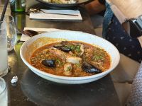 Mittagessen - Reisbrühe mit Meeresfrüchten