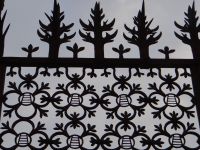 Verona, Gräber der Scaliger, umzäunt mit der Leiter aus ihrem Wappen. 