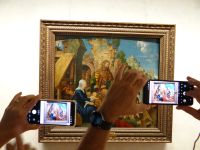 Florenz, Uffizien, auch Dürer ist hier und hat seine Bewunderer. 