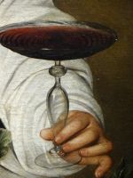 Florenz, Uffizien, Detail aus dem „Bacchus“ von Caravaggio