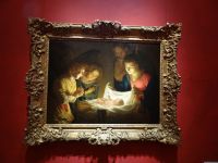 Florenz, Uffizien, der Niederländer Gerrit van Honthorst ließ sich von Caravaggios Hell-Dunkel-Malerei inspirieren.