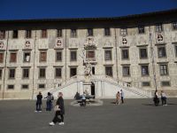 Pisa, Palazzo dei Cavalieri mit einer prächtigen Sgraffito-Fassade.