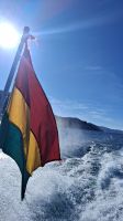 Fahrt mit Motorboot auf Titicaca See