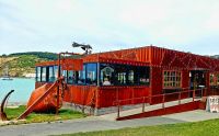 Große Rundreise Neuseeland: Oamaru, Restaurant am Hafen.
