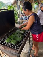 Kochkurs, Fisch in Bananenblättern