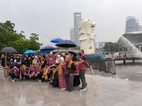 Reisegruppe am Merlion