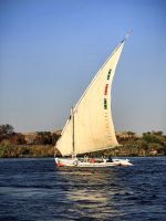 Eine Felukke in Assuan