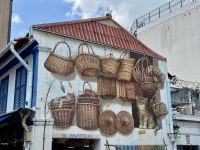 3. Tag: Stadtrundfahrt durch Singapur – Wandmalerei in Kampong Glam