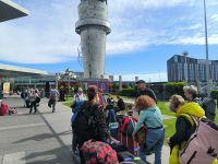 Flughafen Christchurch Abschied von Rayner