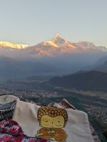 160) Sonnenaufgang Annapurna-Massiv - Gebirgskette, Pokhara, Nepal