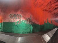 Stockholm. Tunnelbana - Metro Station Solna Centrum