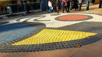 Miró Mosaik auf den Ramblas. Silvester in Barcelona (Petit).