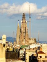 Casa Mila, Blick auf die Sagrada Familia. Silvester in Barcelona (Petit).