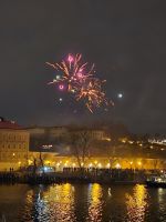Prag, Silvester-Schifffahrt, Feuerwerk