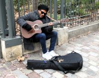 wieder ein wenig Musik für die Besucher am Montmartre