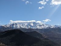 285) Fahrt durch das Atlasgebirge in Richtung Marrakesch, Marokko