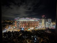 nächtlicher Blick aus dem Hotel Richtung Stierkampfarena