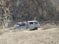 Wanderung durch den Charyn-Canyon, Rücktransfer der Wanderer