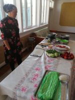 Zu Besuch bei einer dunganischen  Familie im Dorf Irdyk, Karakol