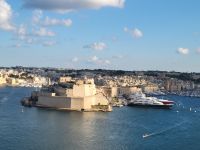 Blick von Upper Barracca Gardens auf Vittoriosa/Valletta/Malta