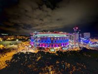 Stierkampfarena bei Nacht