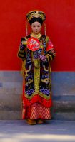 Verkleidete Konkubine im Sommerpalast in Peking - China