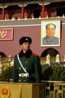 Berühmtes Mao Zedong Portrait am Eingang der Verbotenen Stadt in Peking - China