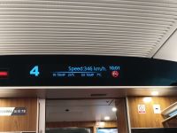 Höhe Geschwindigkeit bei der Zugfahrt in China