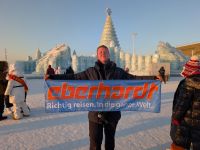 Reisebegleiter Sten Bernhardt auf dem Eis- und Schneefestival in Harbin - China