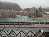 Fahrt mit dem Glacier-Express... - Vereinigung von Vorder- und Hinterrhein bei Reichenau
