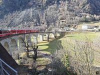 Fahrt mit dem Bernina-Express - Kreisviadukt von Brusio
