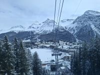 Arosa - Fahrt mit der Arosa-Bahn von der Mittelstation nach Arosa...