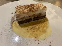 Dessert aus drei Schokoladen