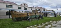 altes Schiff vor dem Museum in Ushuaia