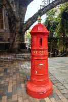 Very britisch, eine alte Postsäule in The Rocks, Sydney