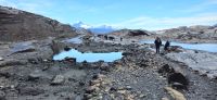 Erosionslandschaft mit verschiedenen Gesteinsarten am Upsala-Gletscher